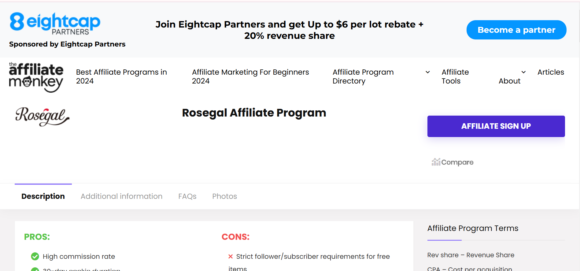 Rosegal Affiliate Program