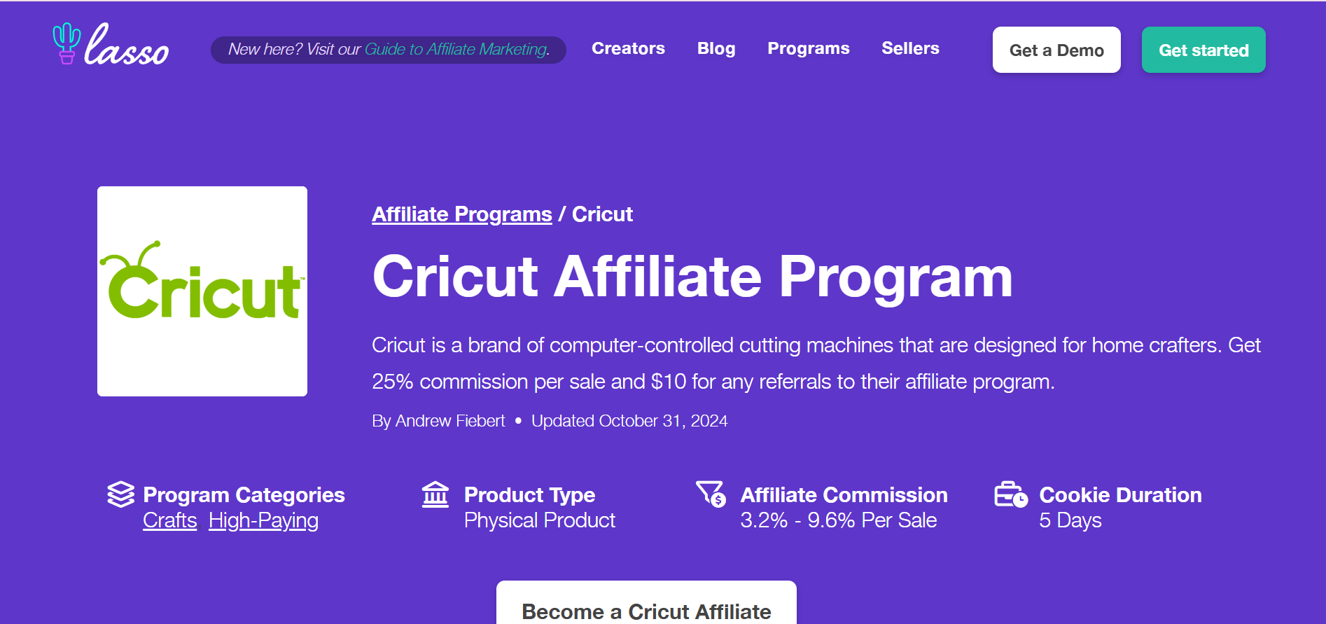 Cricut Affiliate Program