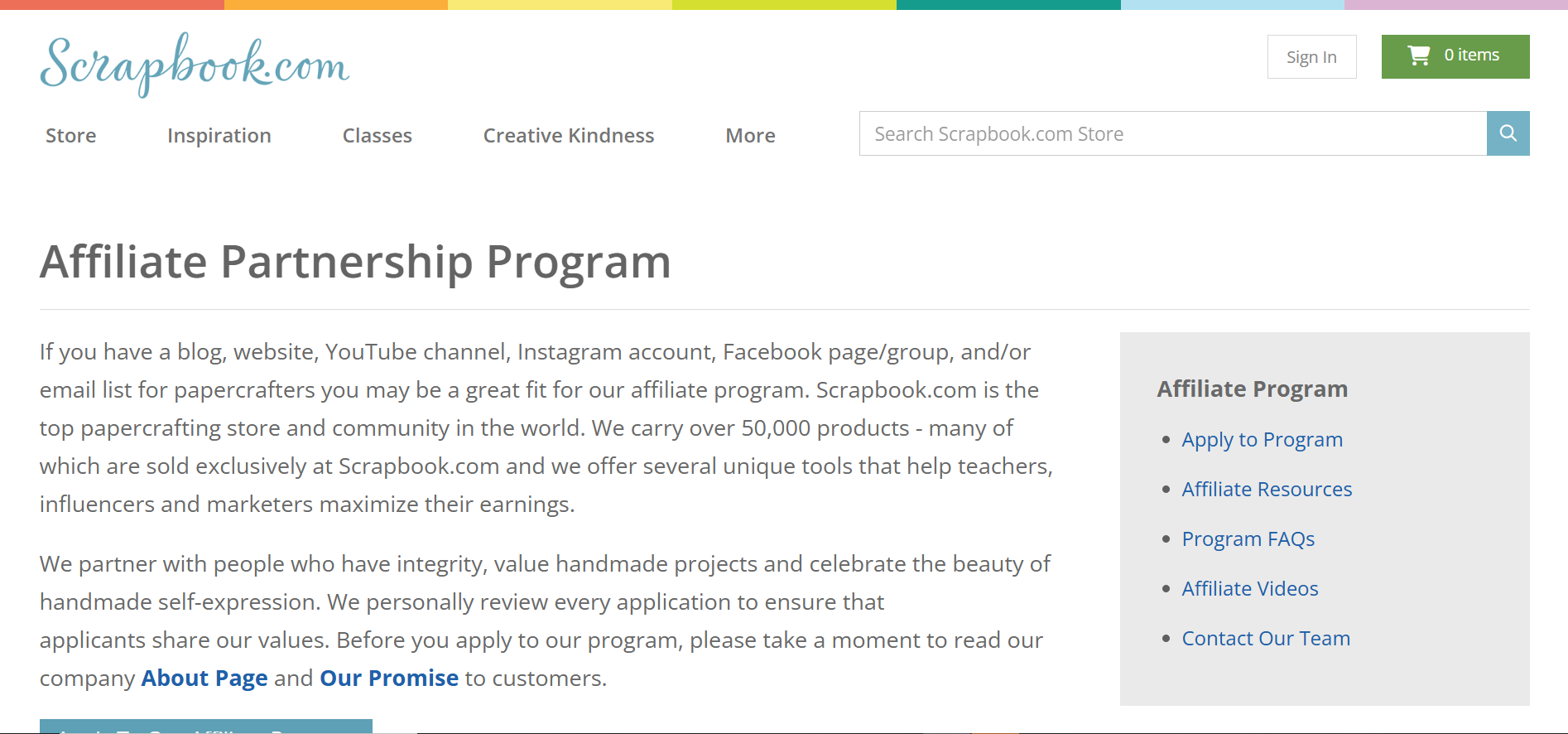 Scrapbook Affiliate Program