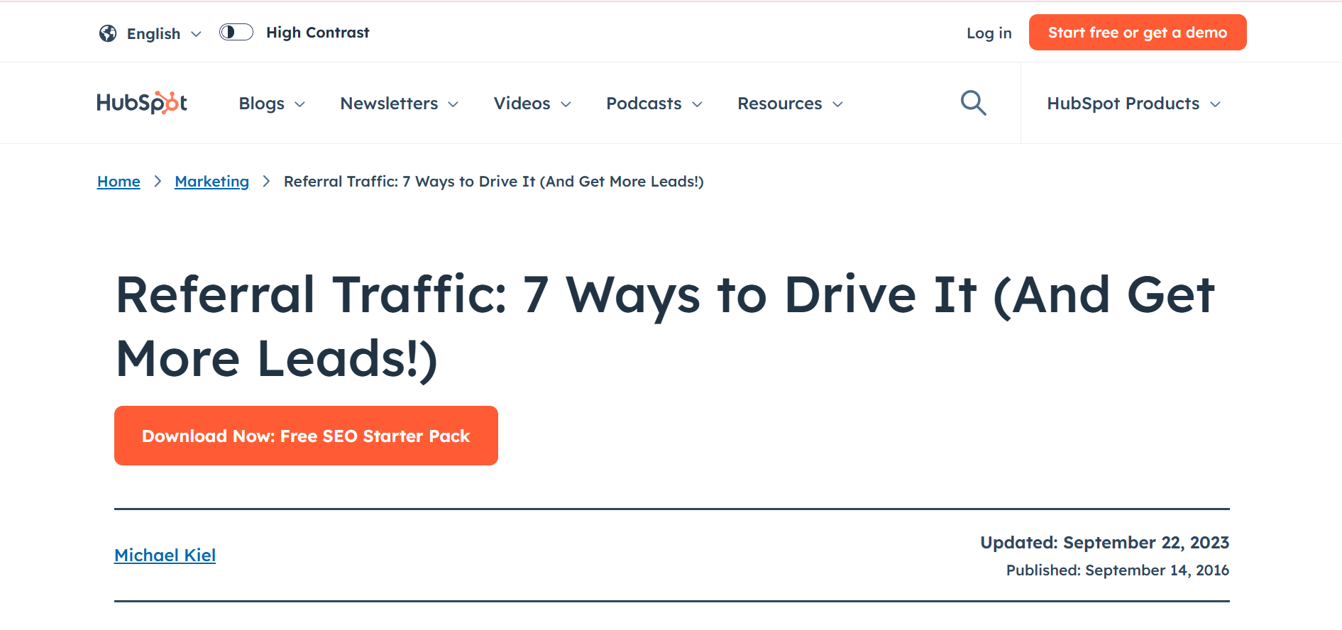 Referral Traffic