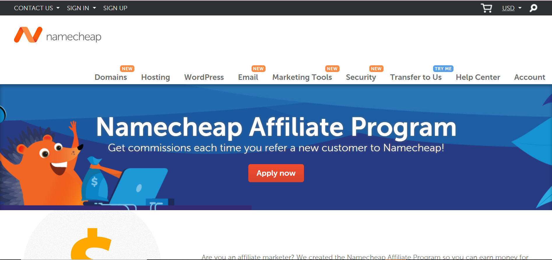 Namecheap Affiliate Program