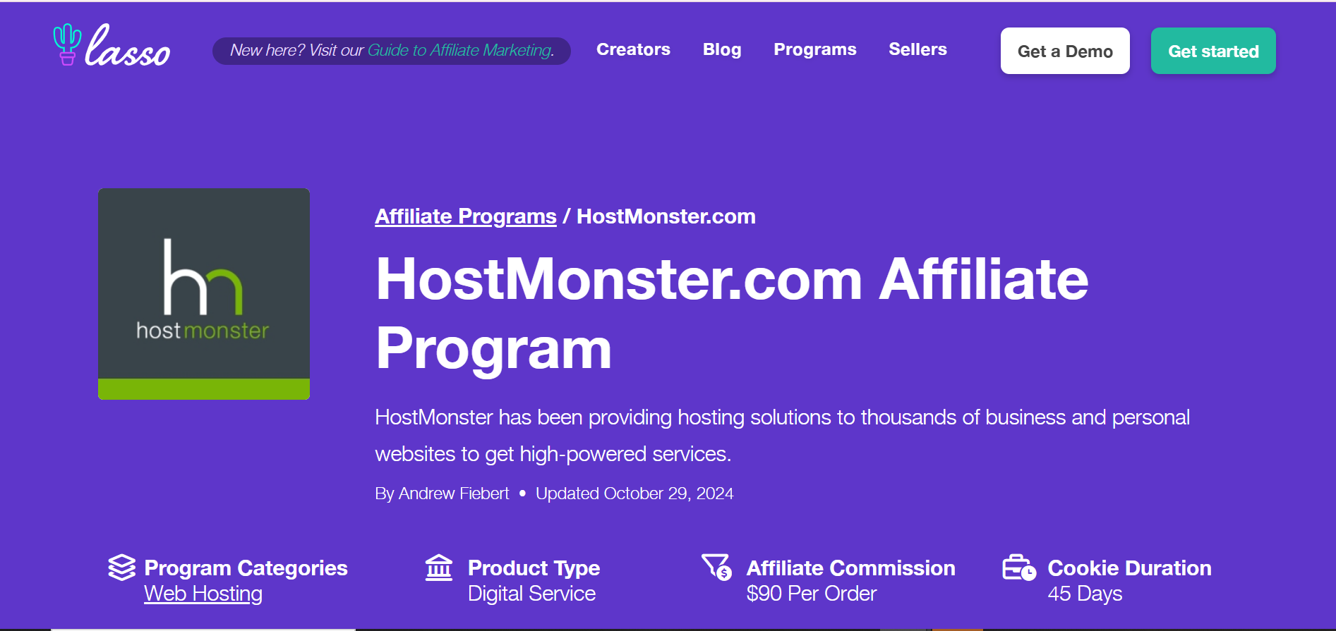 HostMonster Affiliate Program