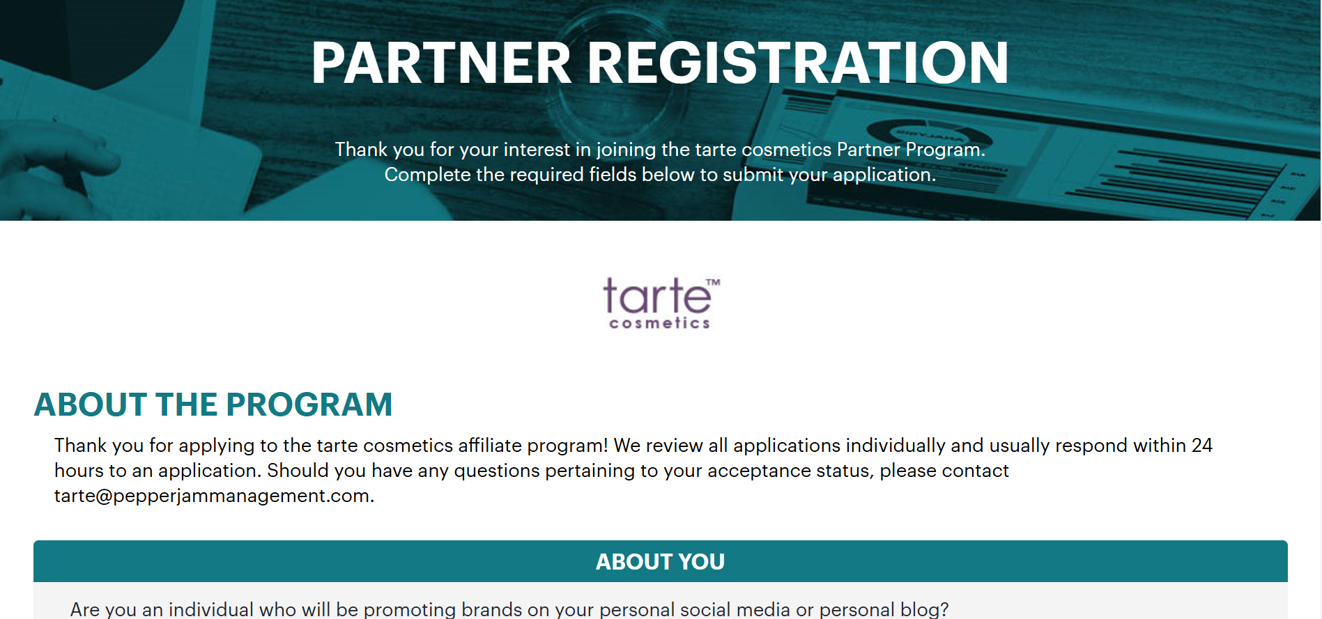 Tarte Cosmetics Affiliate Program