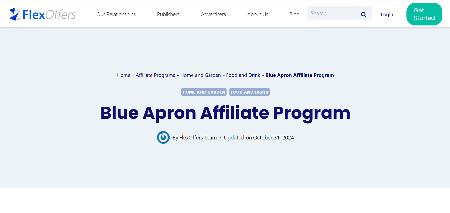 Blue Apron Affiliate Program