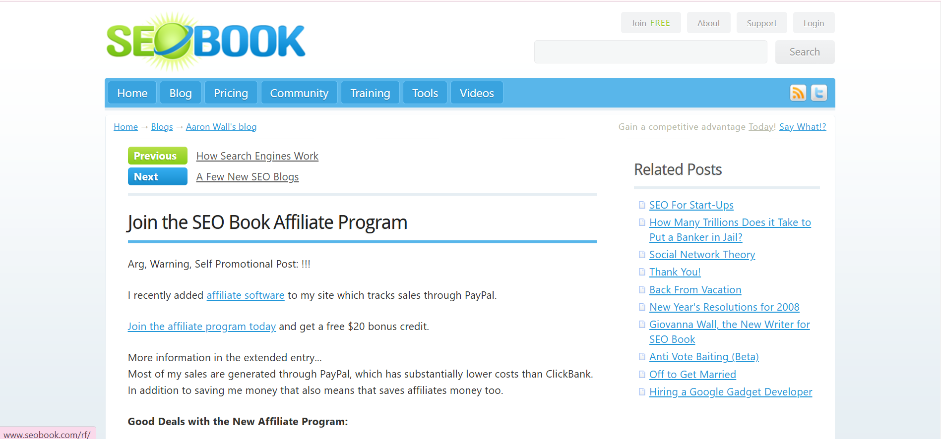 SEO Book Affiliate Program