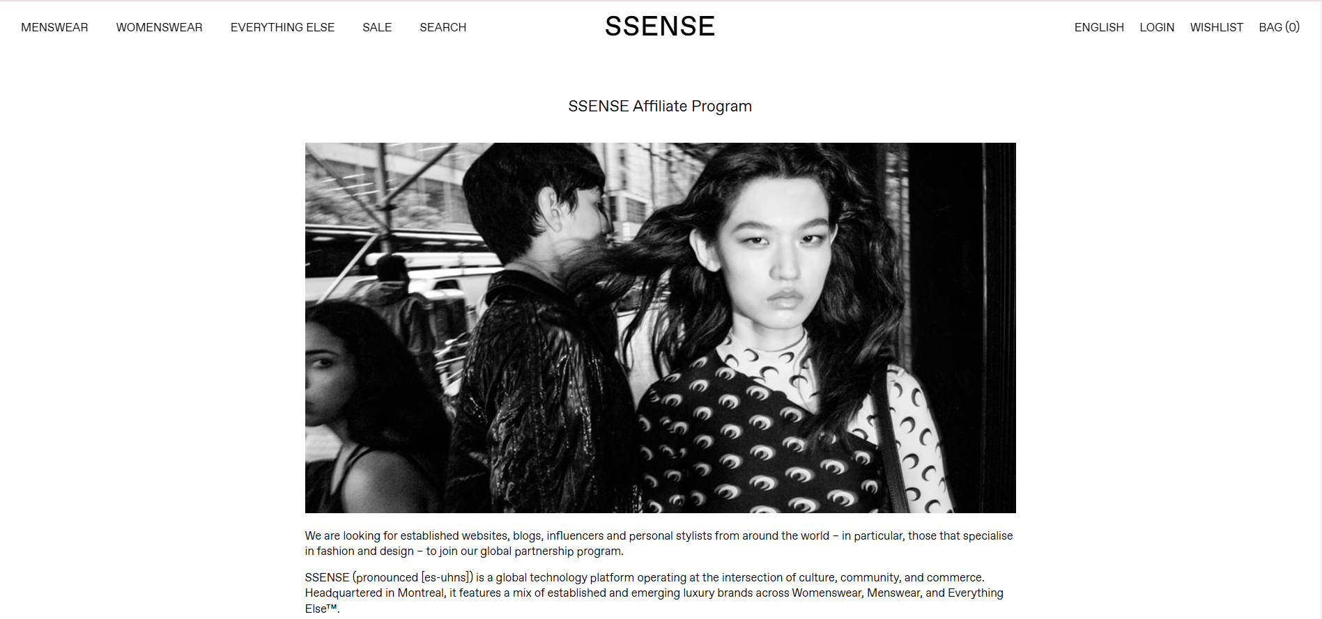 SSENSE Affiliate Program