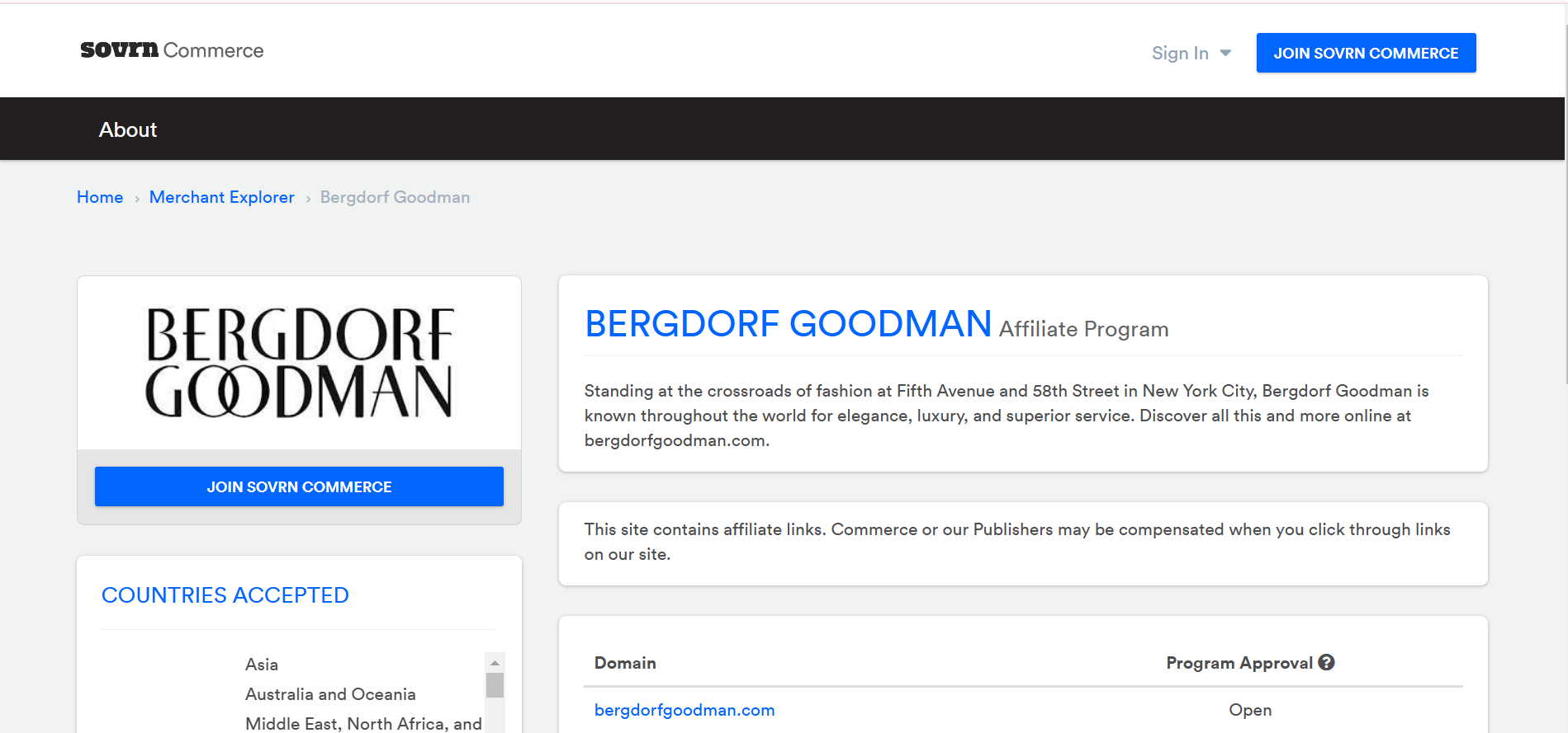 Bergdorf Goodman Affiliate Program