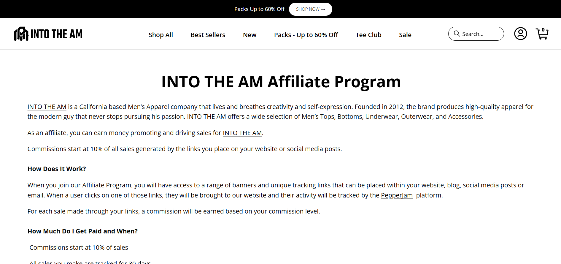 Into The AM Affiliate Program