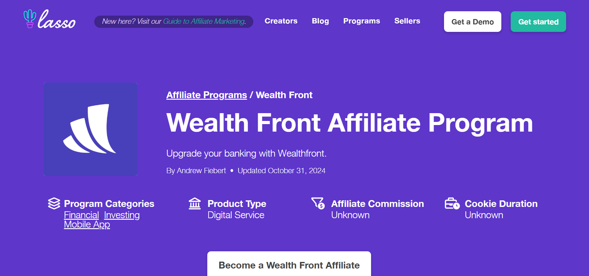 Wealthfront Affiliate Program