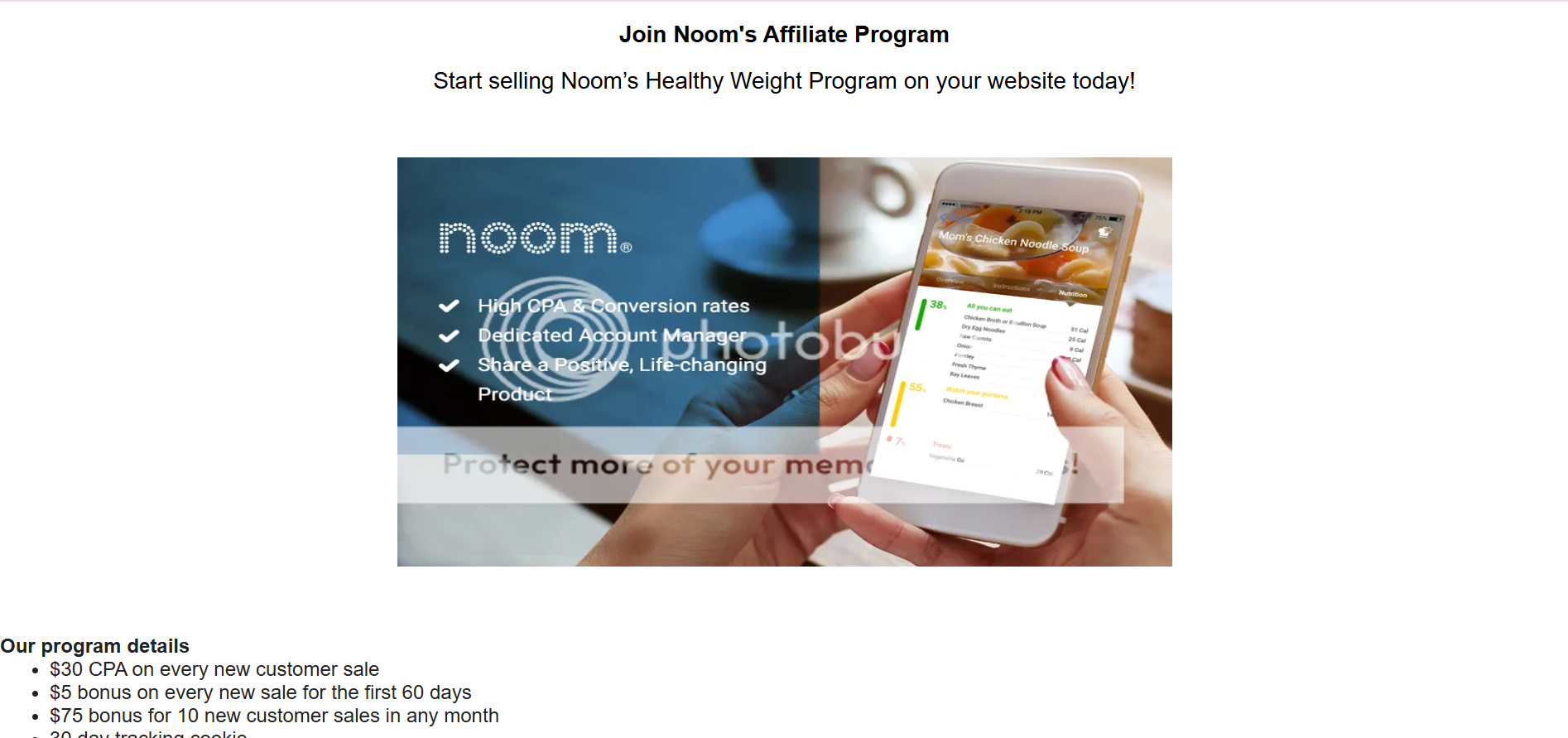 Noom Affiliate Program