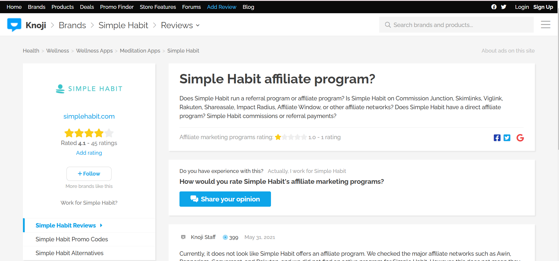 Simple Habit Affiliate Program