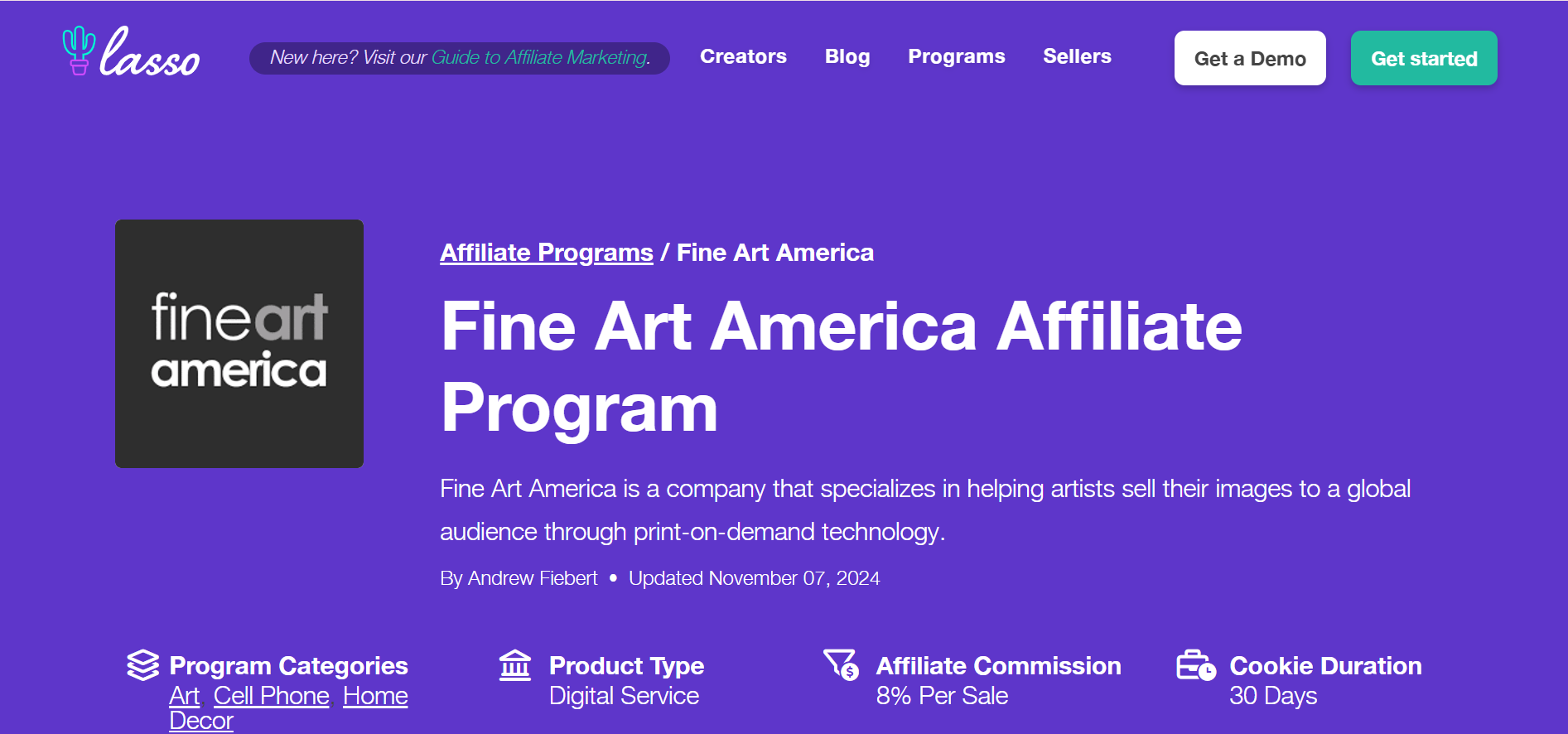 Fine Art America Affiliate Program