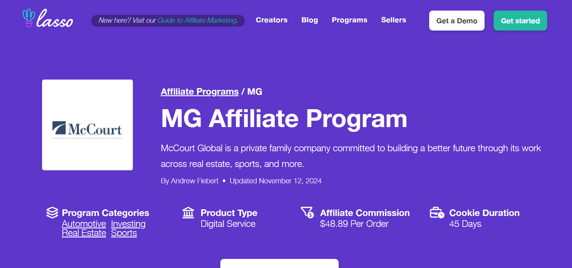 MG Affiliate Program