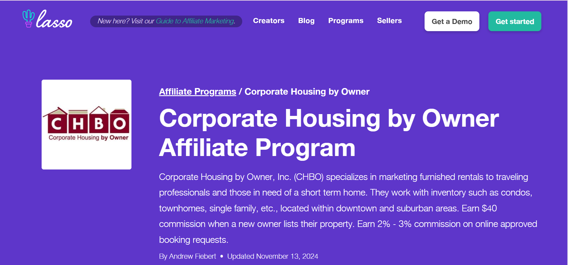 Corporate Housing by Owner Affiliate Program