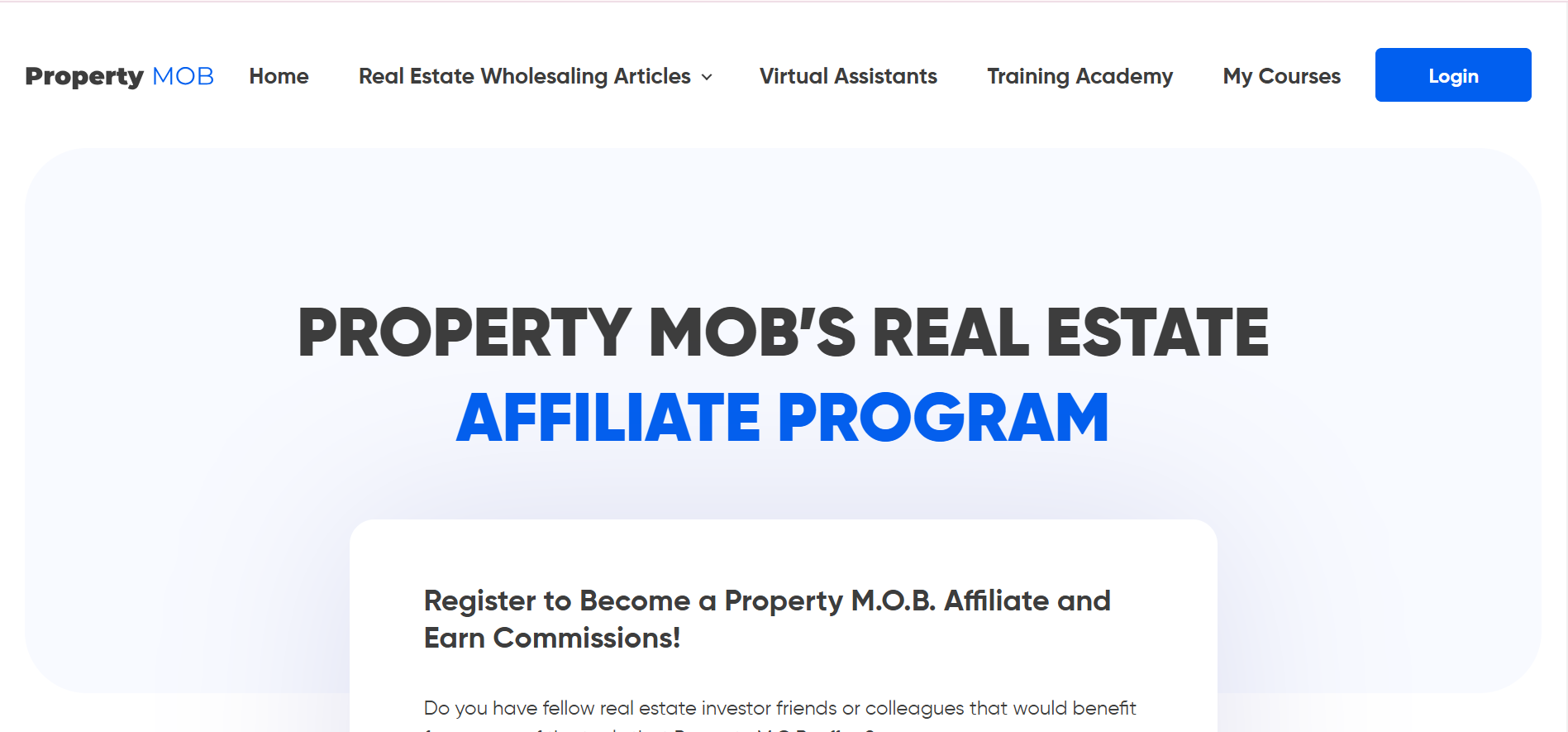 Property MOB Affiliate Program