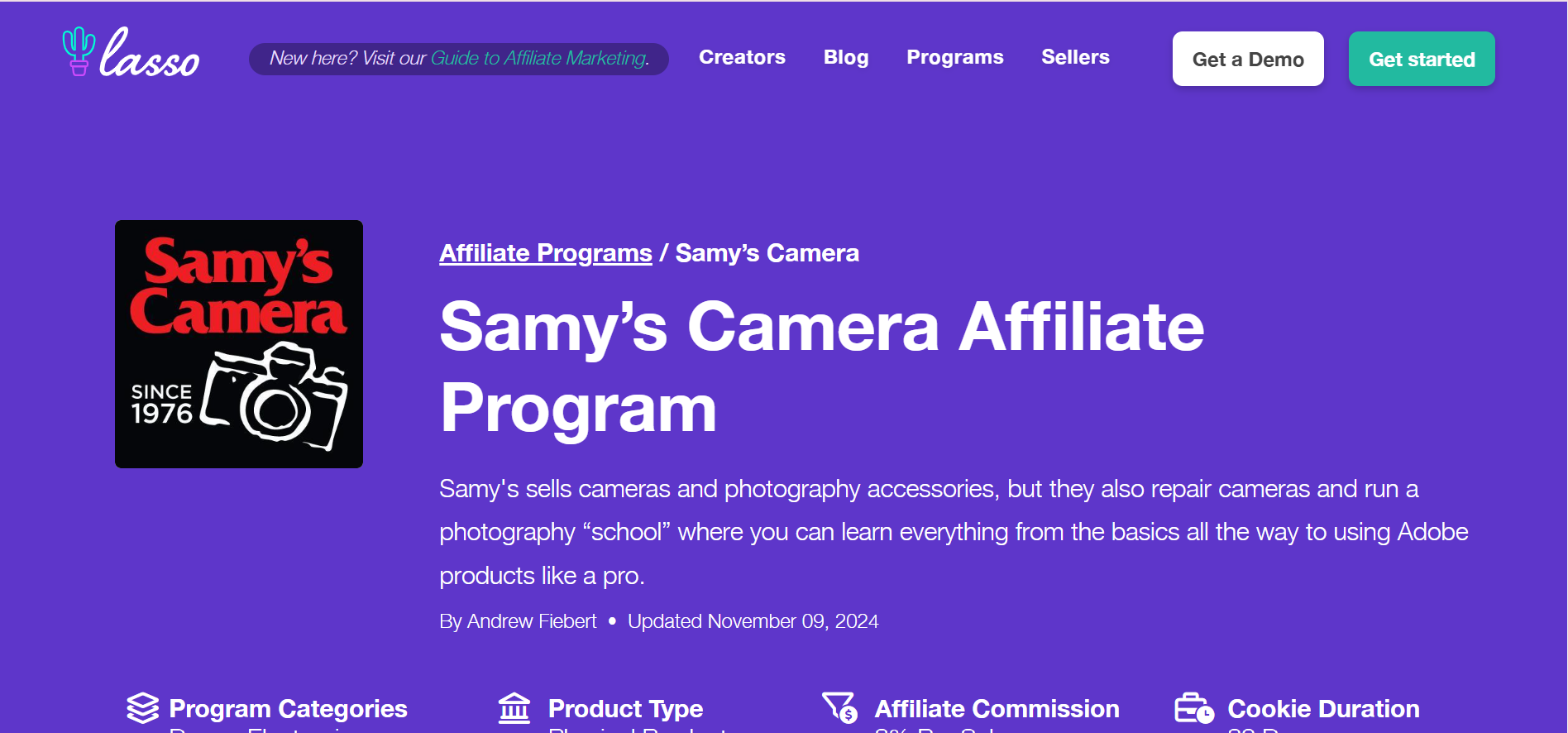 Samy’s Camera Affiliate Program