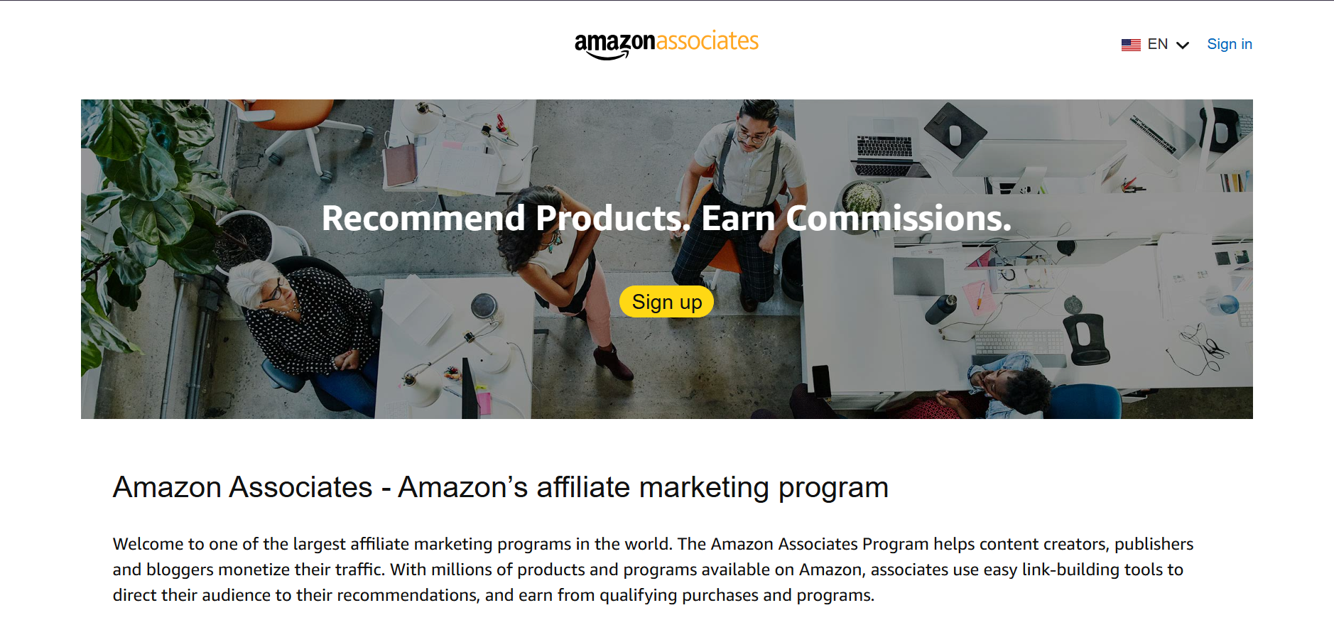 Amazon Associates logo - global affiliate marketing program for Amazon products