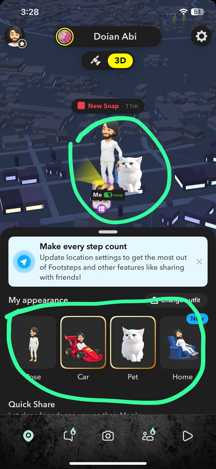 See If the User Has Pets or Cars on Map
