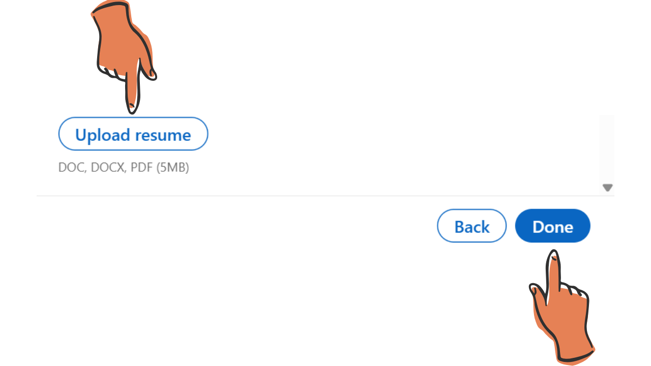 Upload Resume Section