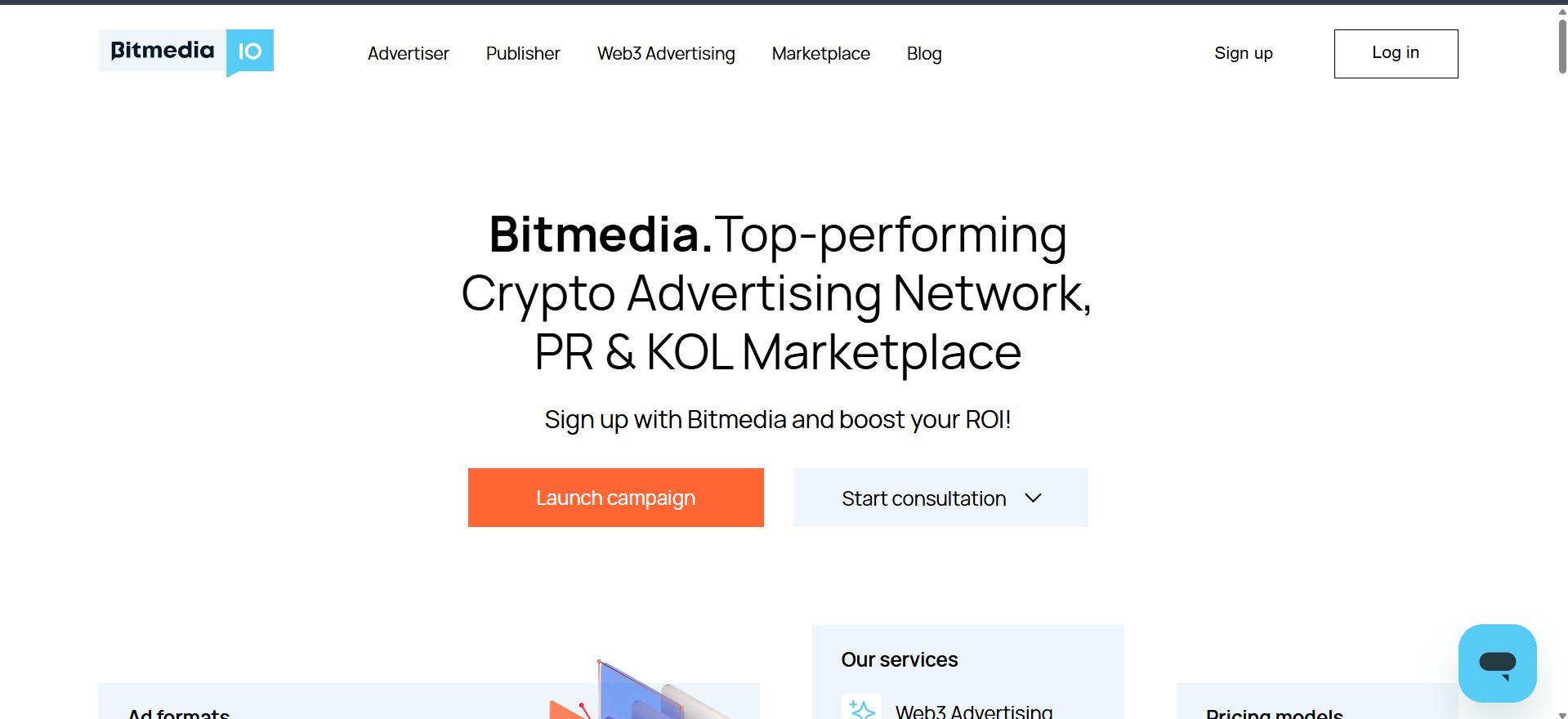 Illustration representing Bitmedia’s Bitcoin advertising platform with contextual targeting and transparent monetization tools for crypto publishers.
