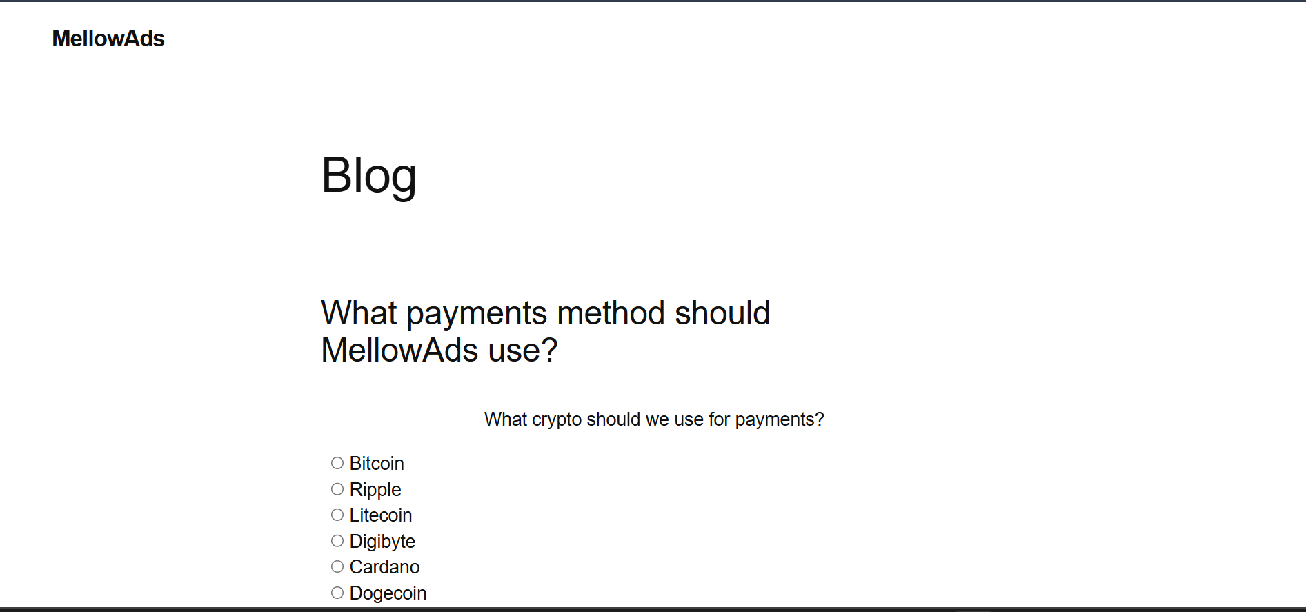 Abstract visualization of user-friendly Bitcoin ad network empowering small publishers with easy monetization tools.