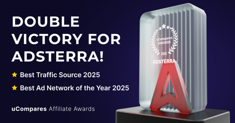 Adsterra Recognized as the Best Advertising Network and Best Traffic Source by uCompares Awards Adsterra