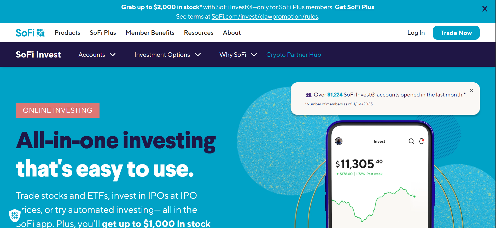 Sofi Invest Trading Plateform
