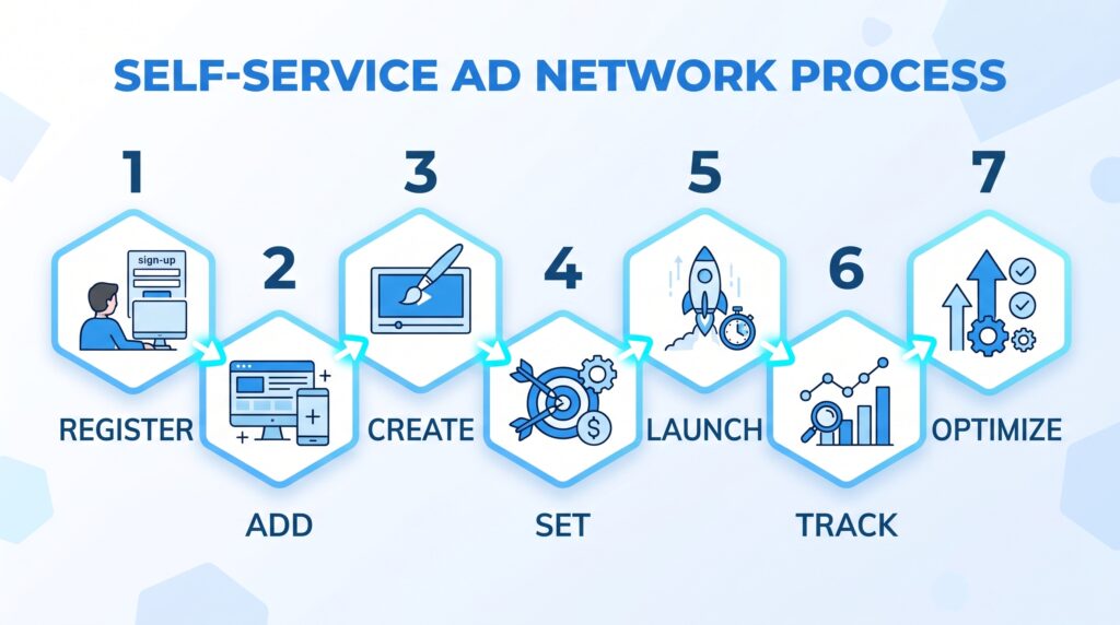 Process of Self Service Ad Networks in 2026